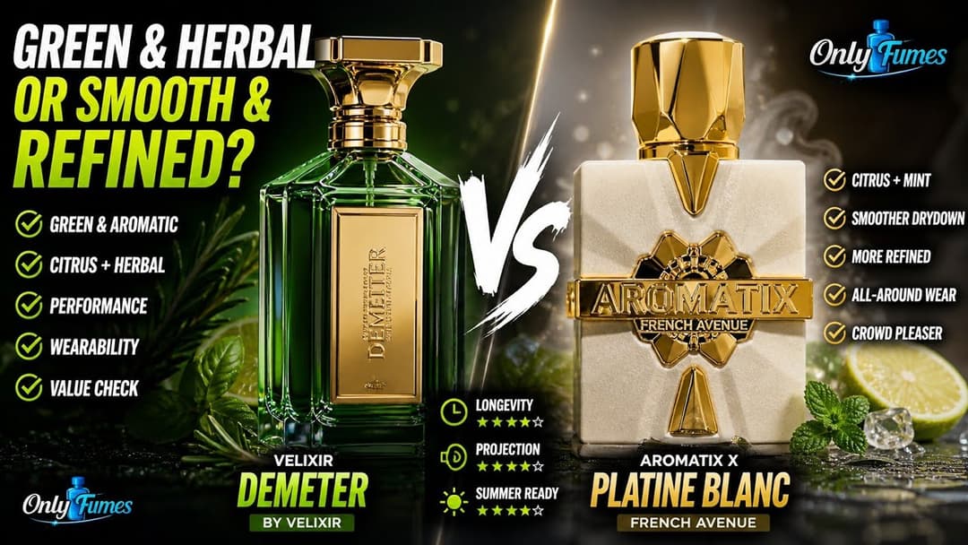Velixir Demeter vs Platine Blanc French Avenue Comparison Review #fragrance #perfume #cologne