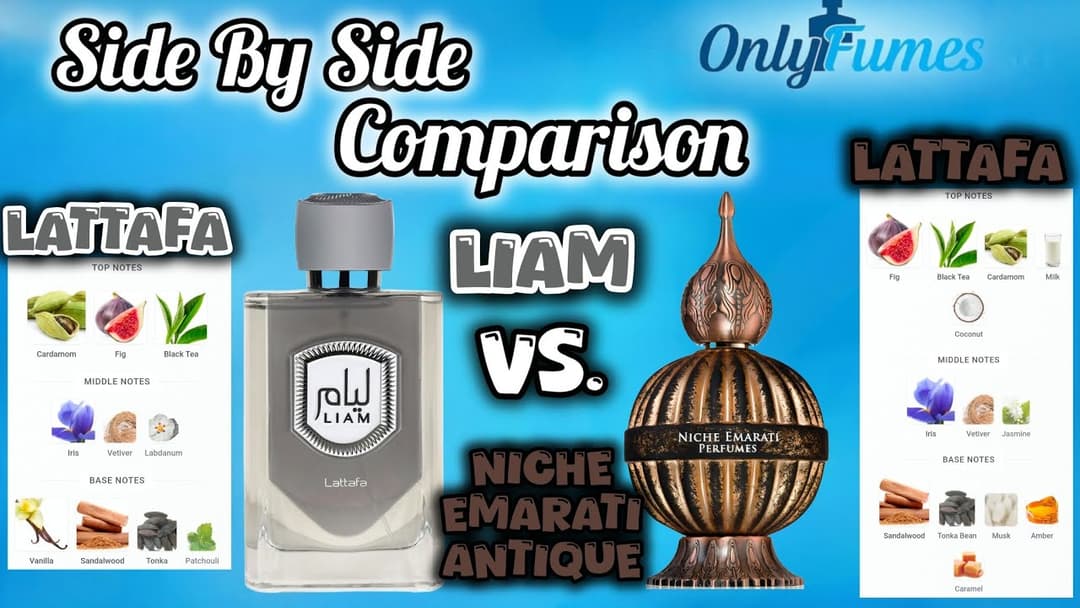 Lattafa Liam vs Niche Emarati Antique Full Comparison Review #lattafa #fragrance #cologne #review